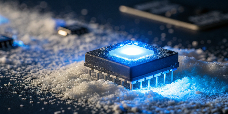 Illuminated LED chip on circuit board