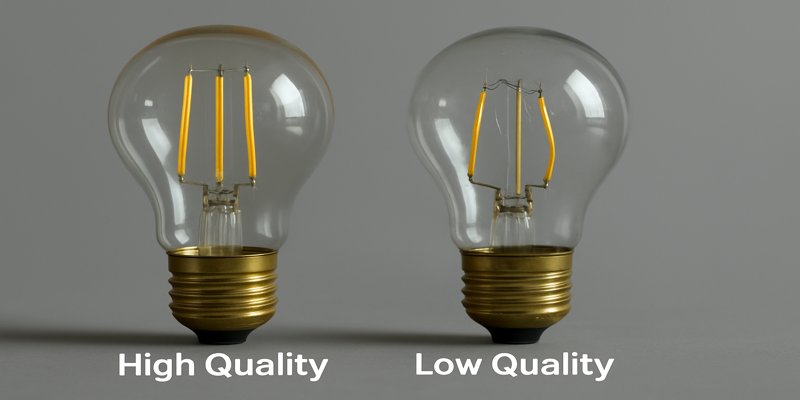 Comparison of high and low quality LED bulbs