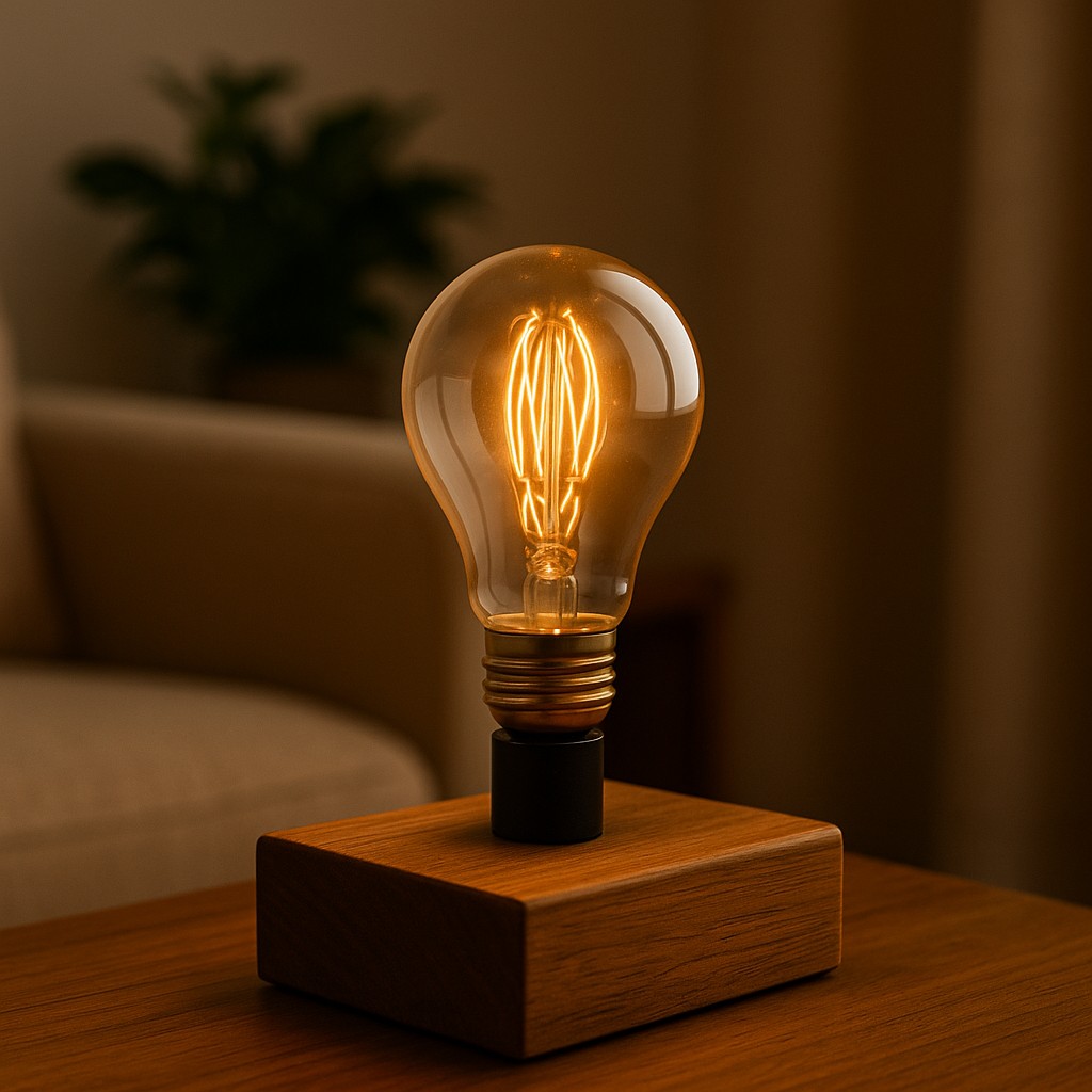 A60 Pear Edison Bulb Classic A60 Pear-shaped LED Edison bulb in a table lamp