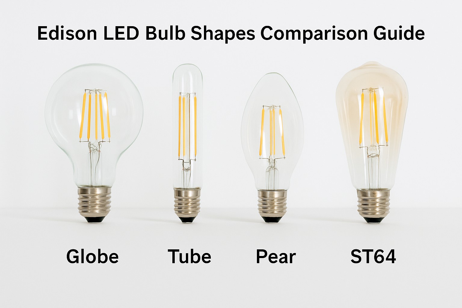 Edison LED bulb shapes comparison guide