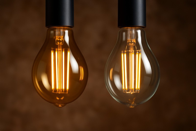 Amber vs Clear Edison Bulbs for Vintage Decor