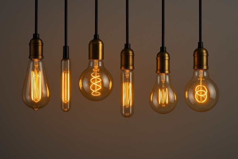 Vintage Ambiance Vintage LED bulbs over dining tables