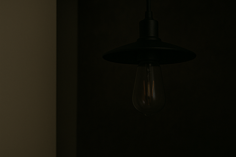 Dimly lit room scene with an LED Edison bulb that isn't providing enough light