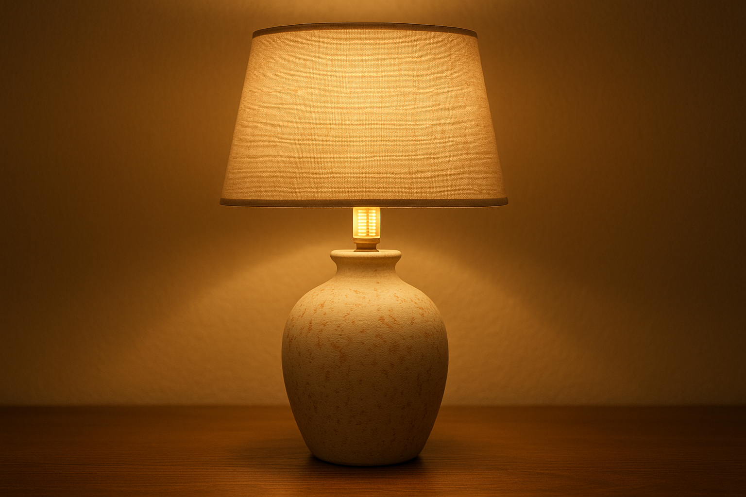 G9 LED lamp installed in a decorative table lamp showing typical application context
