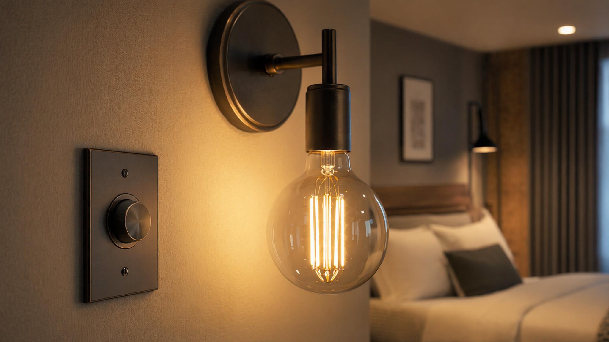 Dimmable PS LED filament bulbs tested in oversized hospitality fixtures