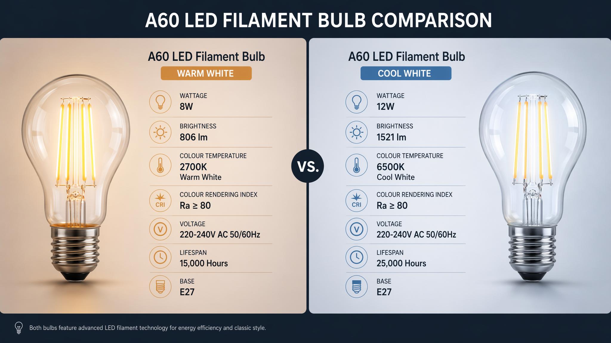 A60 LED filament bulb parameters buyers should not skip in OEM orders