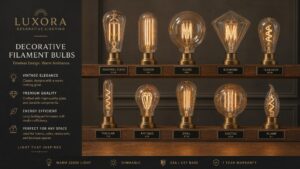 Premium decorative squirrel cage LED bulb SKUs stocking display