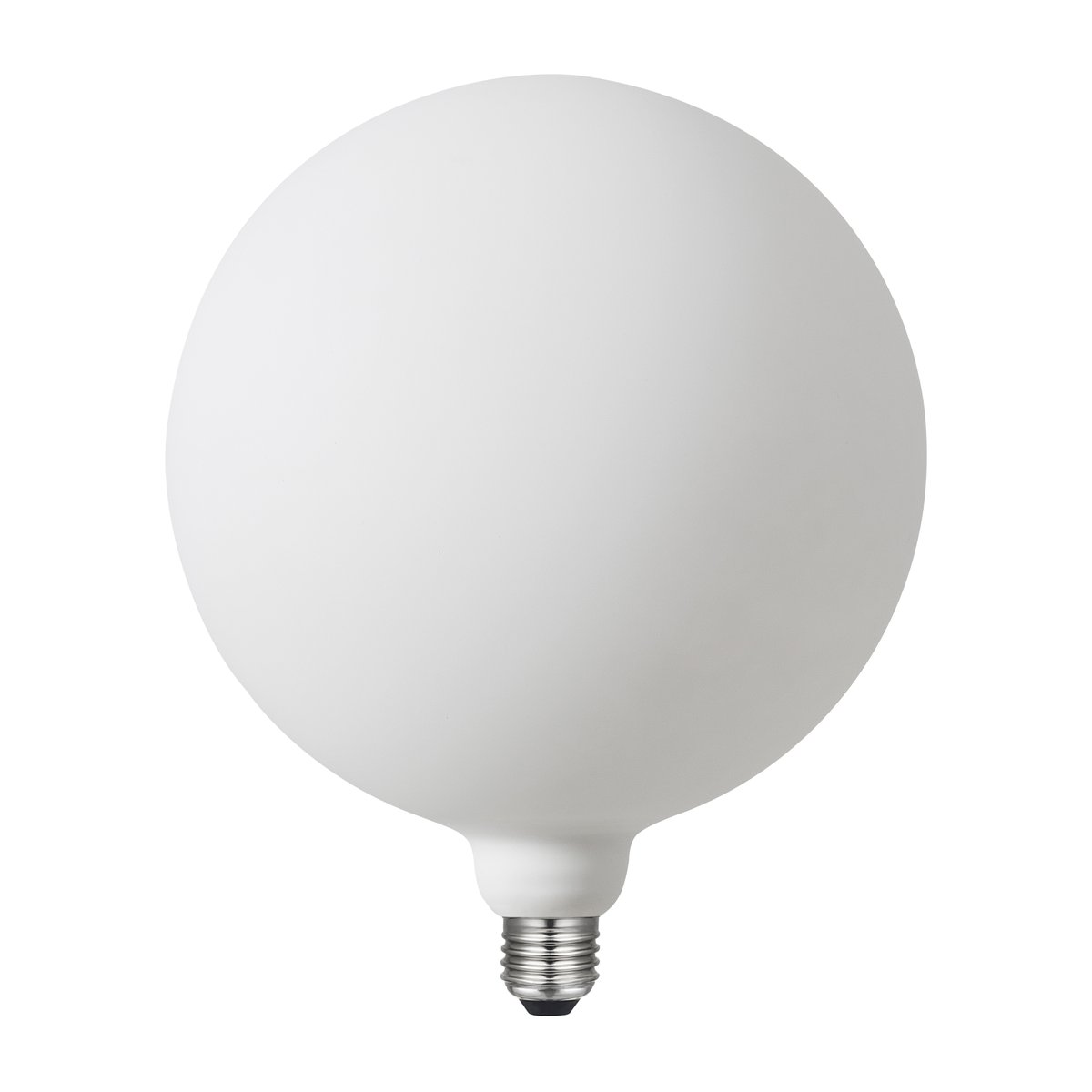 Dim-to-warm LED filament globe bulb G60 E26 showing warm amber glow at low dim level