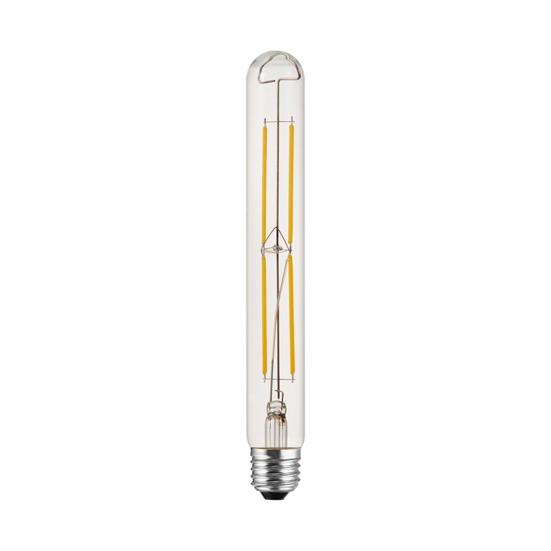 T10 E26 225mm 4W clear tubular LED filament bulb, ETL listed