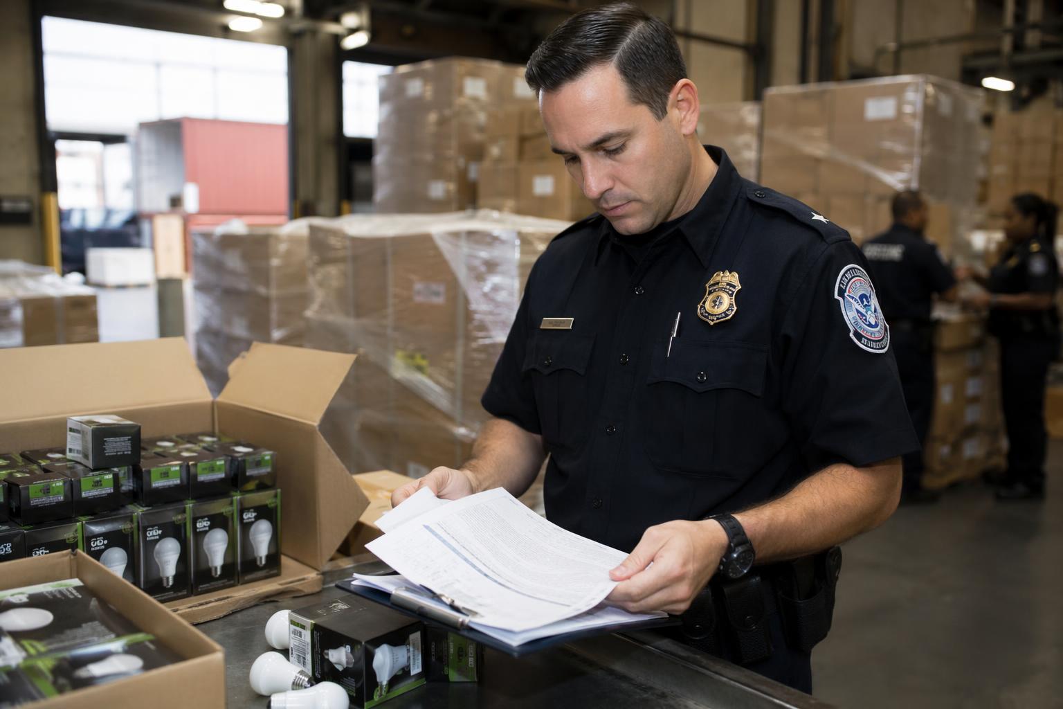 LED bulb shipment held at customs due to missing ETL certification documentation