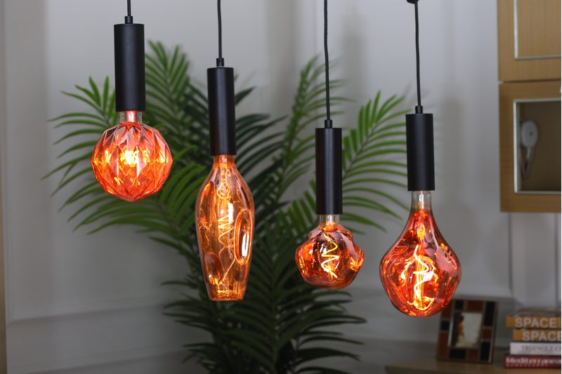 Decorative bulbs with internal copper metallic coating