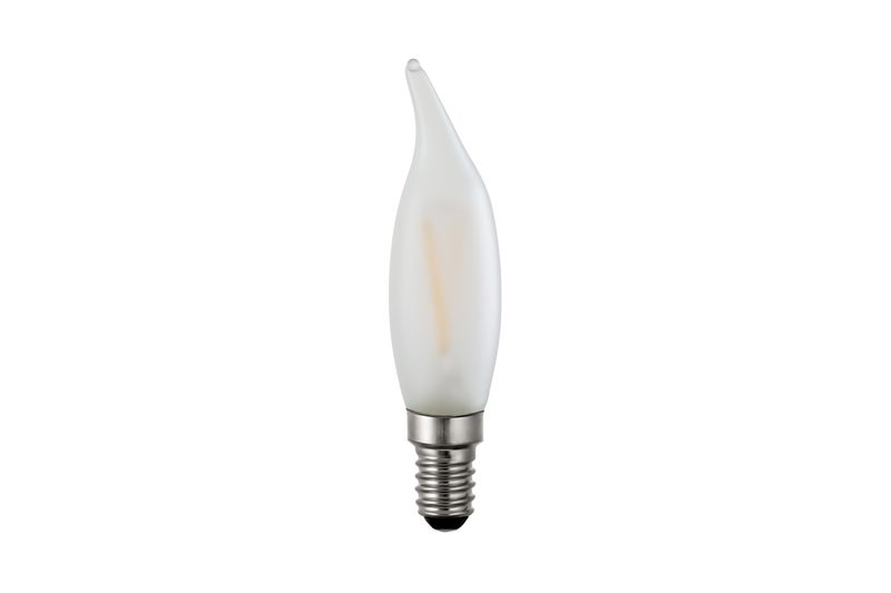Outside frosted LED bulb with soft matte diffusion