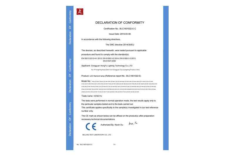 Real LED bulb compliance document for EU WEEE and importer checks