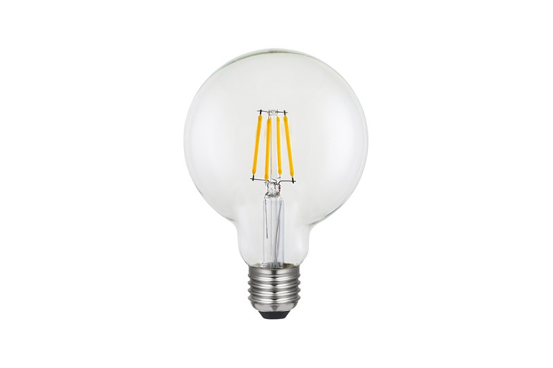 Real LED filament bulb sample for evaluating a Chinese bulb factory