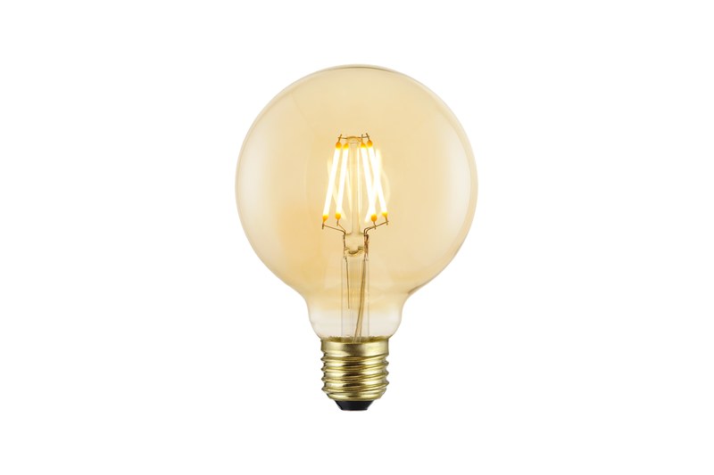 Decorative LED filament bulbs for hospitality lighting