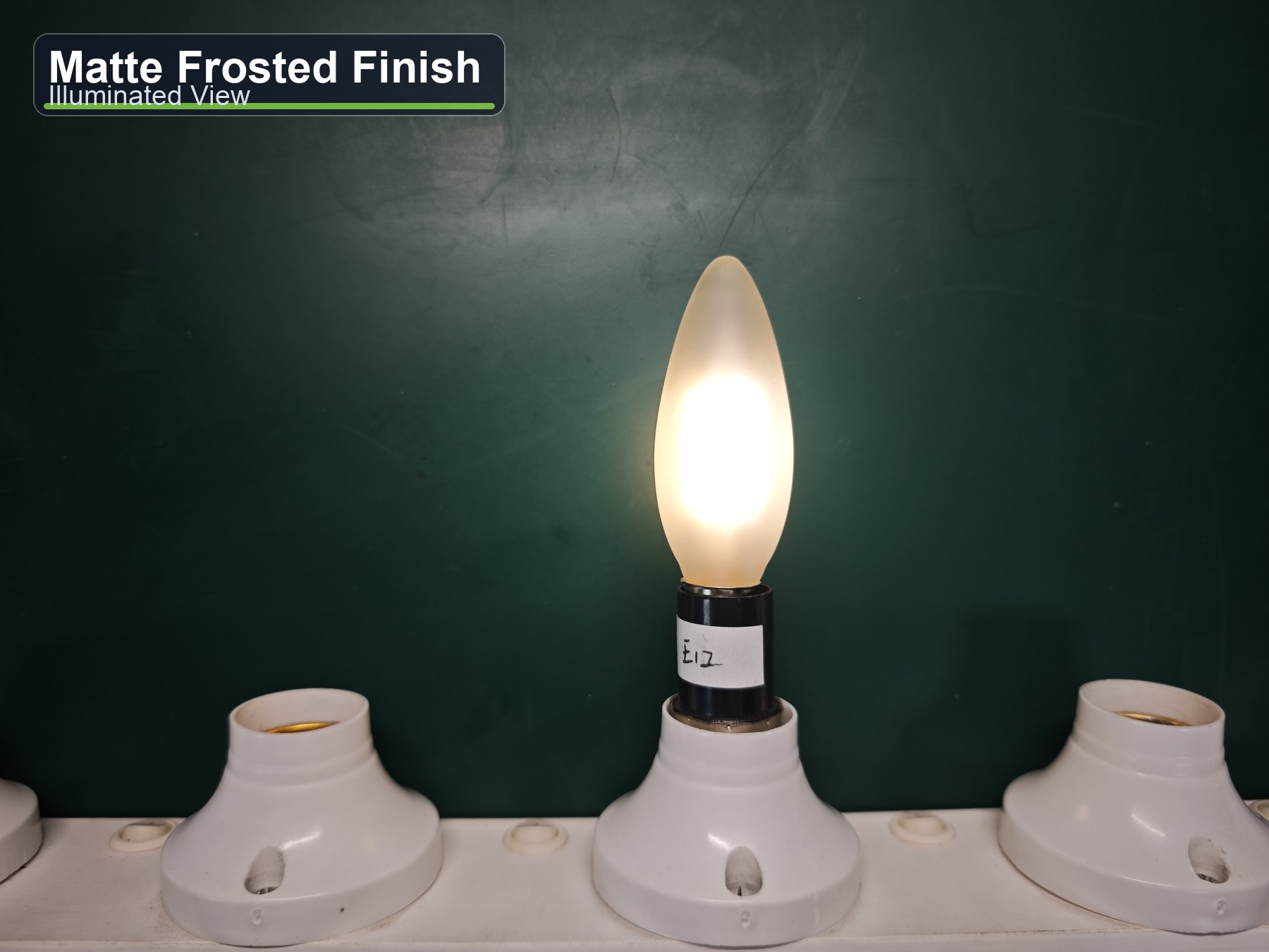 Matte frosted LED bulb with misty decorative glow