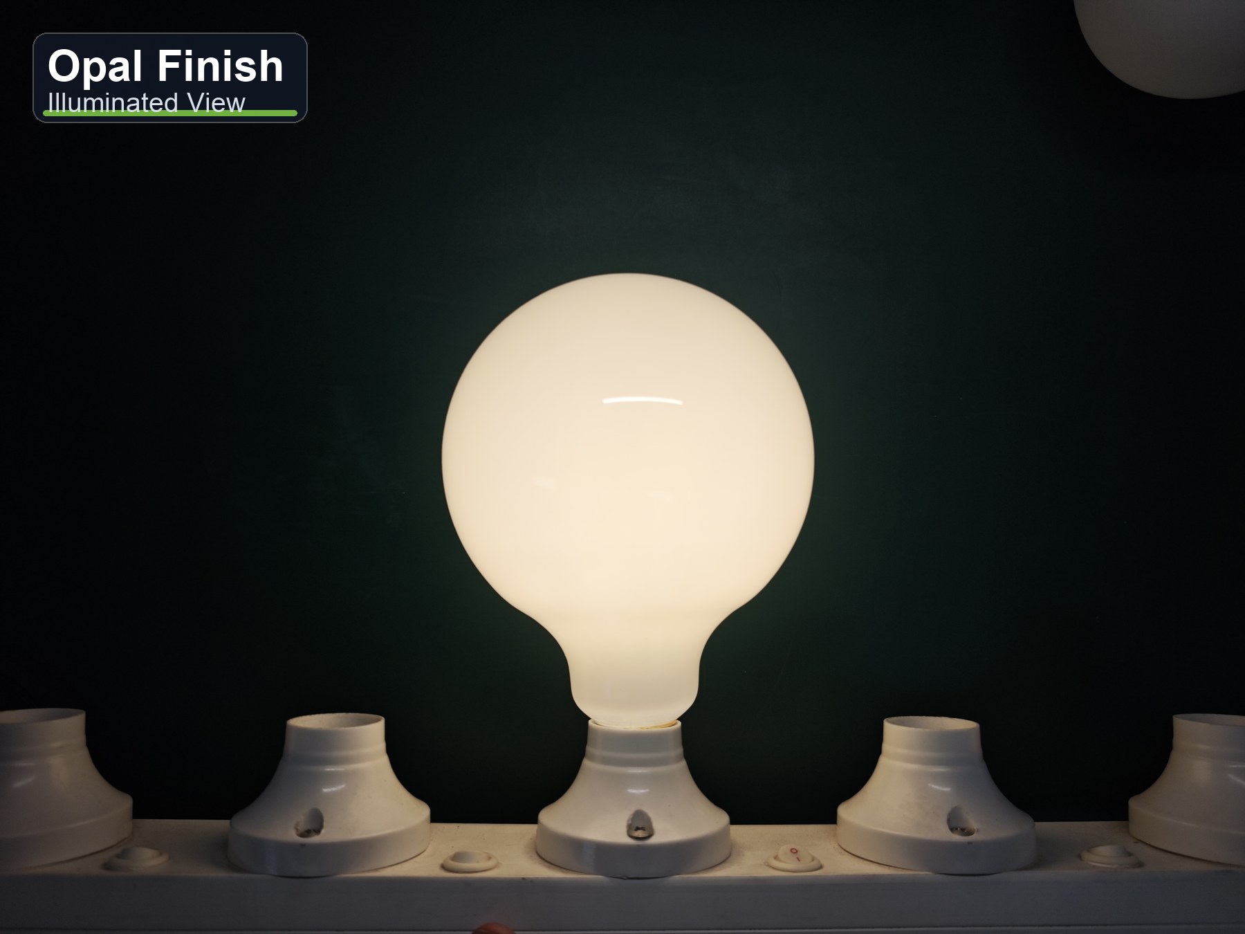 Glossy opal milk white LED bulb with strong diffusion
