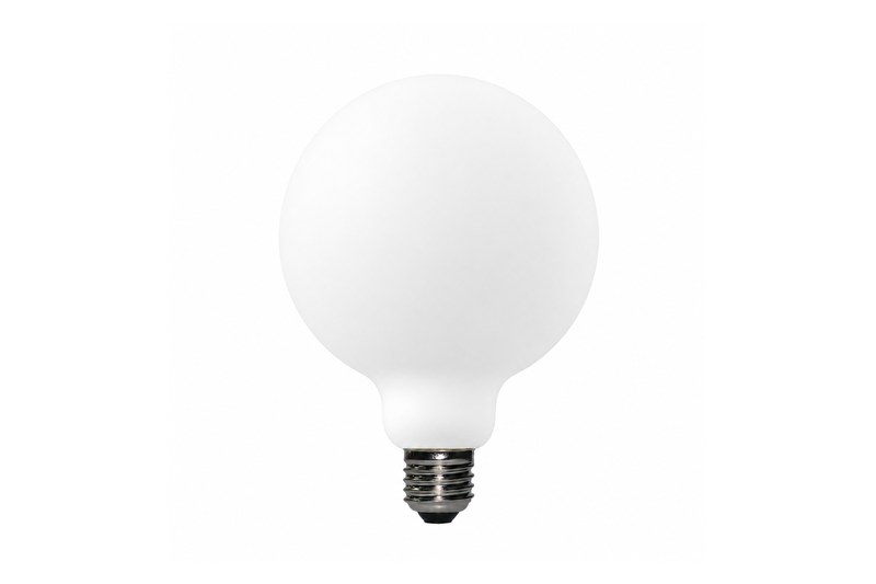 Porcelain white LED filament bulb sample