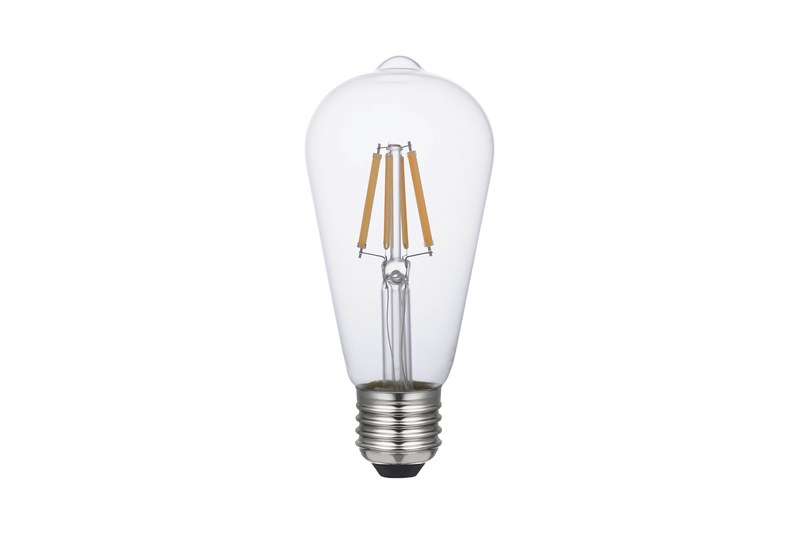Real LED filament bulb showing visible LED filaments