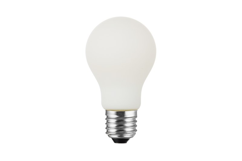 Real white coated LED bulb with diffused porcelain glass
