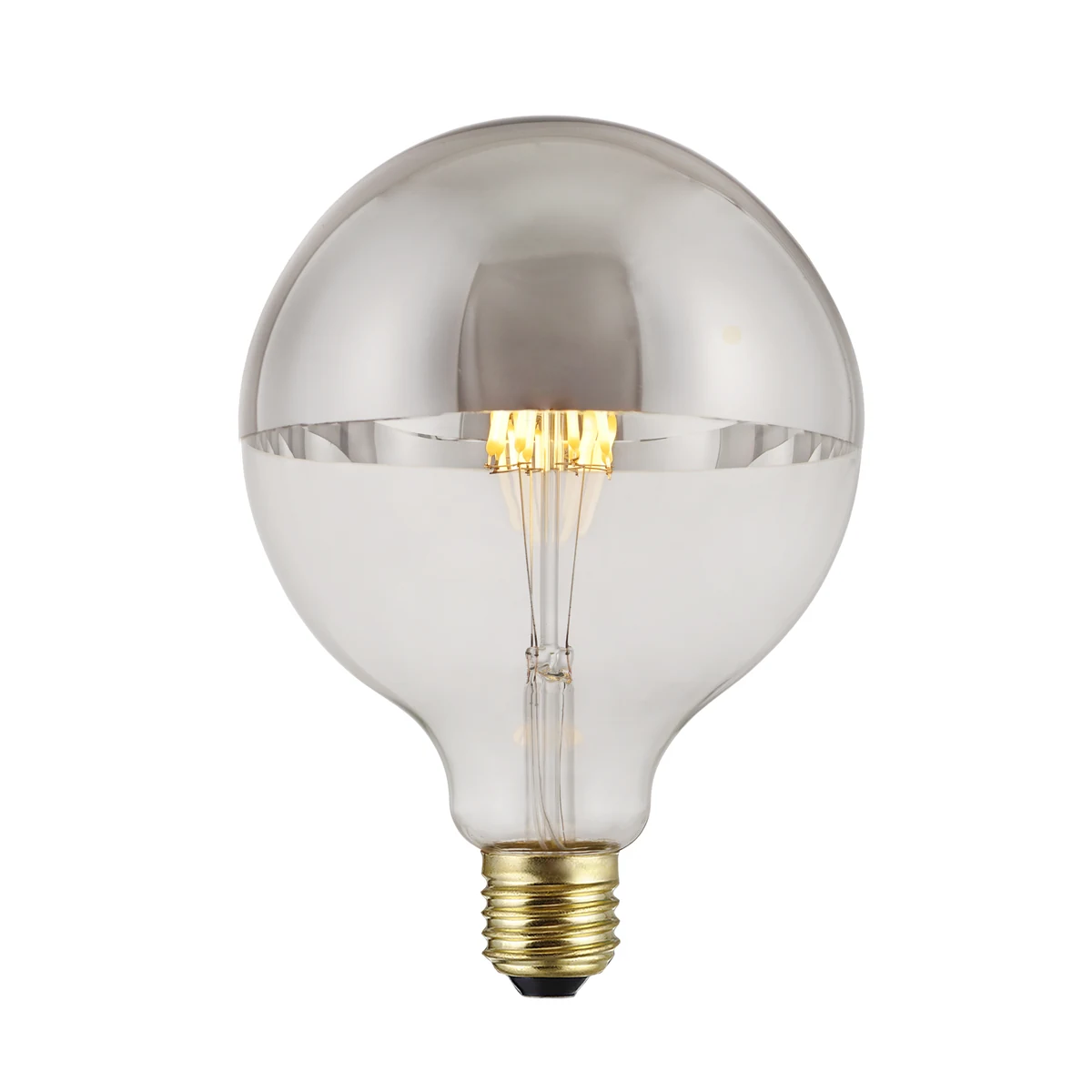 Real HongYu G125 top-mirror filament bulb showing the reflective portion that must be included in the selected product's optical configuration