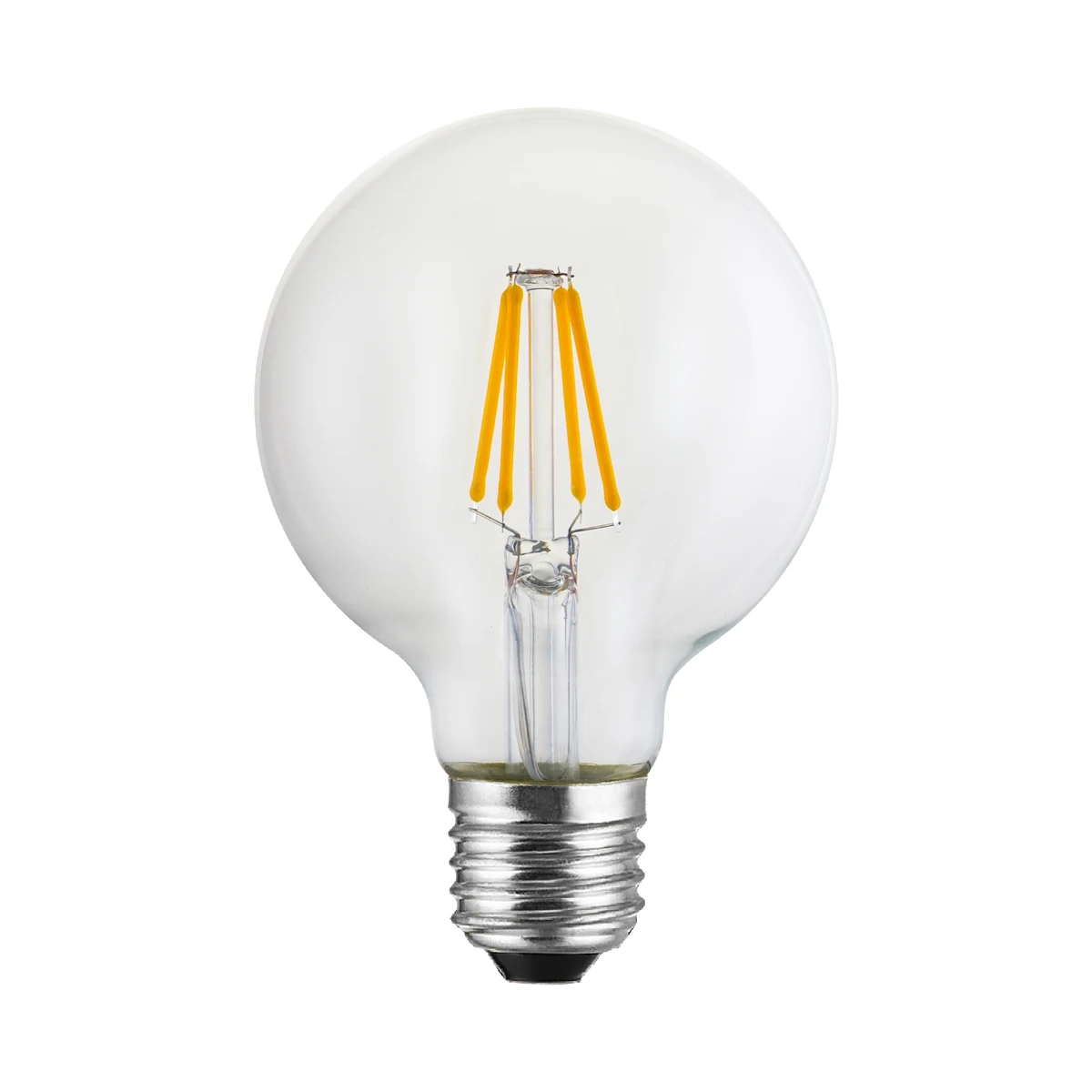 Real HongYu clear G80 filament bulb, shown as a candidate product for a material-sample lighting review