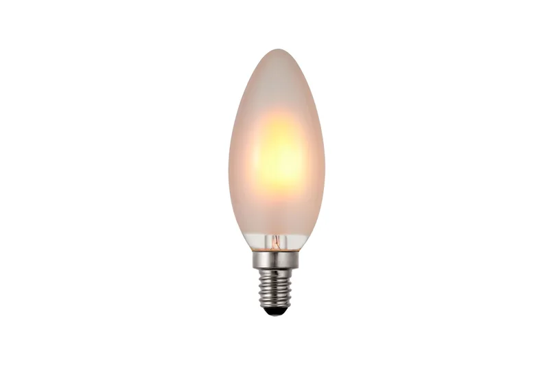 B11-E12-1W-FL-F frosted flicker flame LED bulb with E12 base