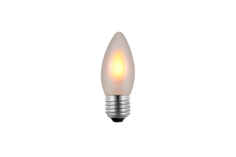 B11-E26-1W-FL-F frosted flicker flame LED bulb with E26 base