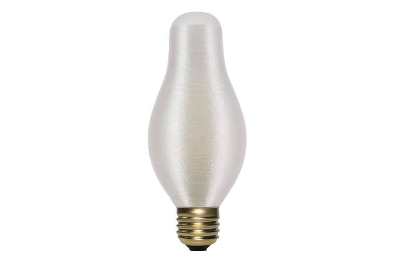 BT58-E27-1W-FL-SP satin spun flicker flame LED bulb with E27 base
