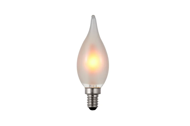 C11-E12-1W-FL-F frosted flicker flame LED bulb with E12 base