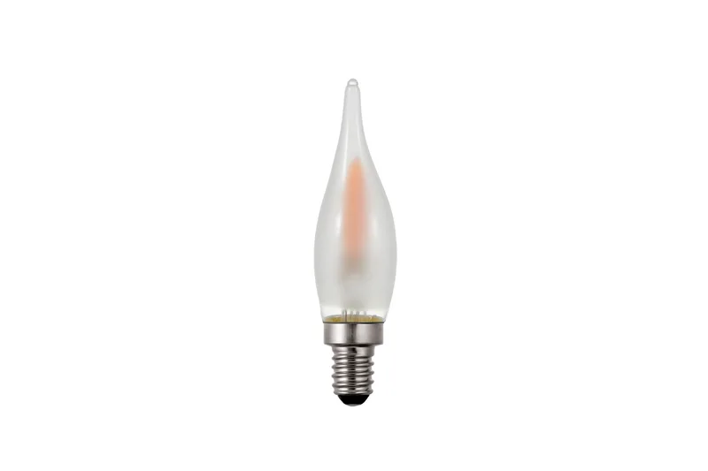 C22-E14-1W-FL-F frosted flicker flame LED bulb with E14 base