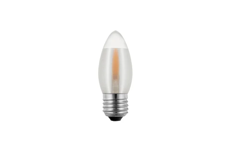 C35-E27-1W-FL-SP satin spun flicker flame LED bulb with E27 base