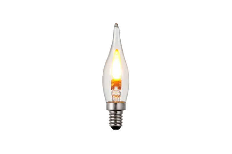 C7-E12-1W-FL-C clear flicker flame LED bulb with E12 base