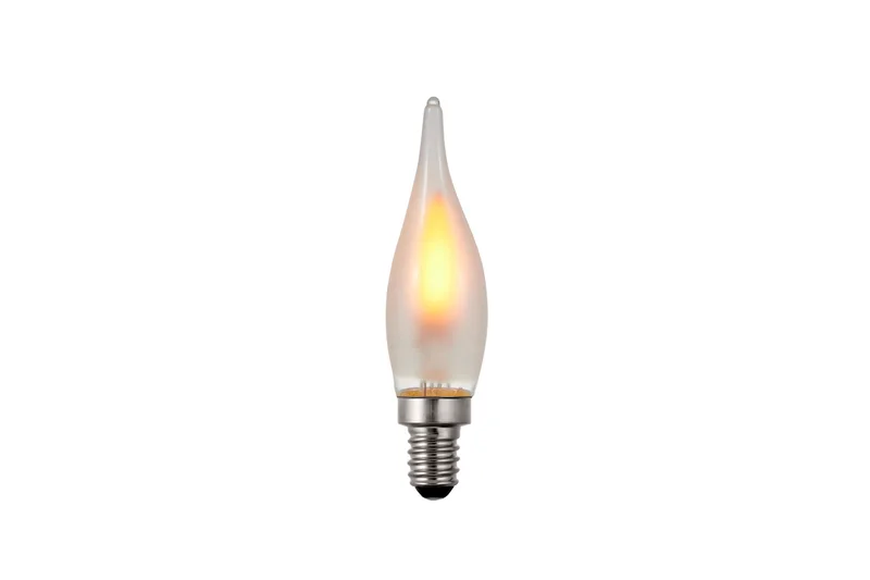 C7-E12-1W-FL-F frosted flicker flame LED bulb with E12 base
