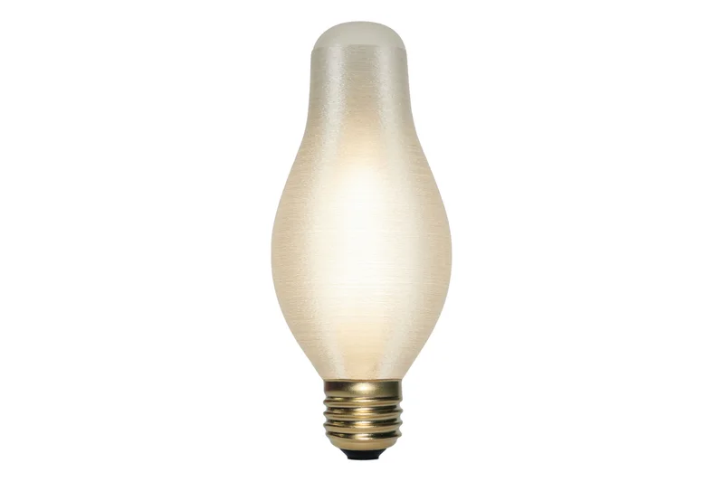 H19-E26-1W-FL-SP satin spun flicker flame LED bulb with E26 base