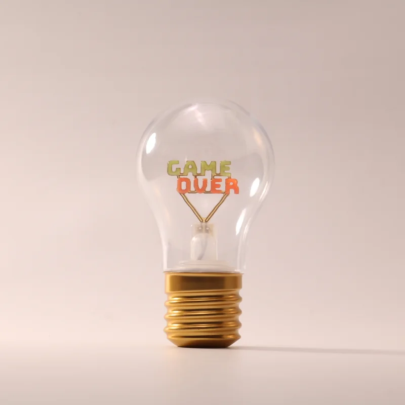 Game Over rechargeable decorative lamp, unlit