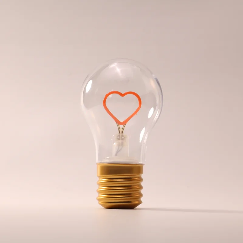 Heart - Pink rechargeable decorative lamp, unlit