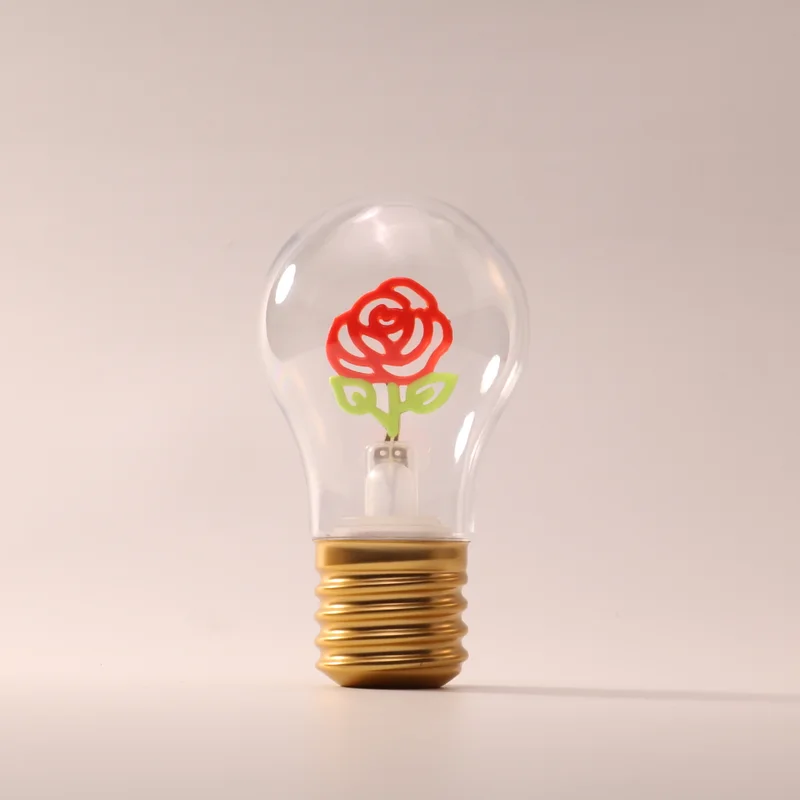 Rose rechargeable decorative lamp, unlit
