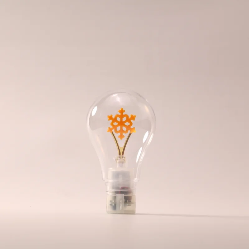 Snowflake - Clear Base rechargeable decorative lamp, unlit